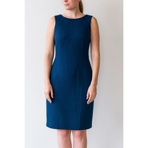 NWT Talbots Wool Marine Blue Midi Dress